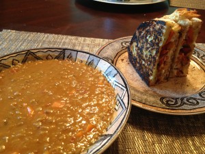 lentil soup & panini