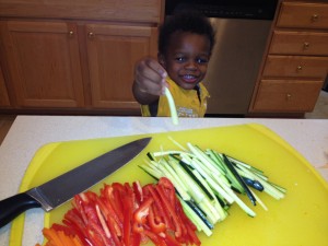 Eli loves veggies