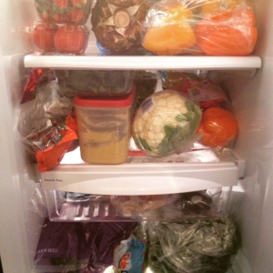 fridge full produce